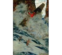 XcBAIHOUD De Célèbres Tableaux Landscape Picture Printing Prints Toile le bateau et j'y suis allé par Howard Pyle Déco d'art Murale Pour Décoration Murale 60x90cm