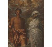 XcBAIHOUD De Célèbres Tableaux Landscape Picture Printing Prints Toile Le temps la mort et le jugement de George Frederick Watts Déco d'art Murale Pour Décoration Murale 60x90cm