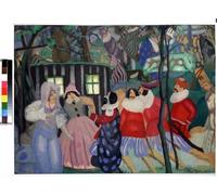 XcBAIHOUD De Célèbres Tableaux Landscape Picture Printing Prints Toile les Conquérants de Boris Dmitrievitch Grigoriev Déco d'art Murale Pour Décoration Murale 60x90cm