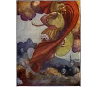 XcBAIHOUD De Célèbres Tableaux Landscape Picture Printing Prints Toile Mars comme un nuage de tonnerre balayé vers le haut à travers le ciel par William Heath Robinson Pour Décoration Murale 60x90cm