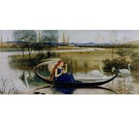 XcBAIHOUD De Célèbres Tableaux Landscape Picture Printing Prints Toile Mon âme est un bateau enchanté de Walter Crane Déco d'art Murale Pour Décoration Murale 60x90cm