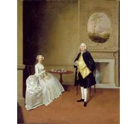 XcBAIHOUD De Célèbres Tableaux Landscape Picture Printing Prints Toile Monsieur et Madame Hill d'Arthur Devis Déco d'art Murale Pour Décoration Murale 60x90cm