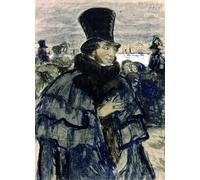 XcBAIHOUD De Célèbres Tableaux Landscape Picture Printing Prints Toile Portrait d'Alexandre Pouchkine sur le quai de la Neva par Boris Mikhailovich Kustodiev Pour Décoration Murale 60x90cm