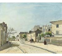XcBAIHOUD De Célèbres Tableaux Landscape Picture Printing Prints Toile Rue Notre-Dame Paris de Johan Barthold Jongkind Déco d'art Murale Pour Décoration Murale 60x90cm