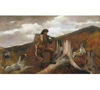 XcBAIHOUD De Célèbres Tableaux Landscape Picture Printing Prints Toile un chasseur et des chiens de Winslow Homer Déco d'art Murale Pour Décoration Murale 60x90cm