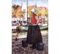 XcBAIHOUD De Célèbres Tableaux Landscape Picture Printing Prints Toile une Hollandaise de George Hitchcock Déco d'art Murale Pour Décoration Murale 60x90cm
