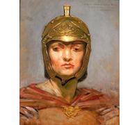 XcBAIHOUD Imprimer Affiche Étude pour une peinture murale pour le bâtiment de la Cour d'appel New York Statute Law Helmet for Figure of Force par Kenyon Cox Pour Décoration Murale 60x90cm