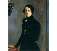 XcBAIHOUD Poster Image Affiche Artistique Toile Décorative Autoportrait de Théodore Chasseriau Peinture Murale Pour les Décorations pour la Maison 60x90cm