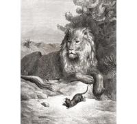 XcBAIHOUD Poster Image Affiche Artistique Toile Décorative D'après une édition tardive des Fables de La Fontaine de Gustave Dore Peinture Murale Pour les Décorations pour la Maison 60x90cm