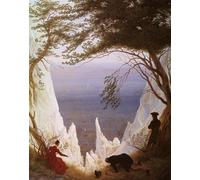 XcBAIHOUD Poster Image Affiche Artistique Toile Décorative Falaises de craie sur Rügen par Caspar David Friedrich Peinture Murale Pour les Décorations pour la Maison 60x90cm