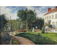 XcBAIHOUD Poster Image Affiche Artistique Toile Décorative Jardin des Mathurins à Pontoise par Camille Pissarro Peinture Murale Pour les Décorations pour la Maison 60x90cm