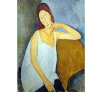 XcBAIHOUD Poster Image Affiche Artistique Toile Décorative Jeanne Hébuterne par Amedeo Modigliani Peinture Murale Pour les Décorations pour la Maison 60x90cm