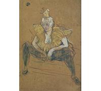 XcBAIHOUD Poster Image Affiche Artistique Toile Décorative la clownerieu kao assise par Henri De Toulouse Lautrec Peinture Murale Pour les Décorations pour la Maison 60x90cm