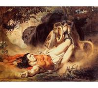 XcBAIHOUD Poster Image Affiche Artistique Toile Décorative la mort d'Hippolyte Lawrence Alma Tadema Peinture Murale Pour les Décorations pour la Maison 60x90cm