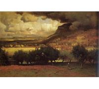 XcBAIHOUD Poster Image Affiche Artistique Toile Décorative la tempête qui vient de George Inness Peinture Murale Pour les Décorations pour la Maison 60x90cm
