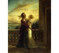 XcBAIHOUD Poster Image Affiche Artistique Toile Décorative l'Adieu et Juliette de Ferdinandeugène Delacroix Peinture Murale Pour les Décorations pour la Maison 60x90cm