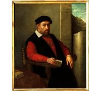 XcBAIHOUD Poster Image Affiche Artistique Toile Décorative Portrait présumé de l'écrivain et médecin français François Rabelais par Battista Moroni Pour les Décorations pour la Maison 60x90cm
