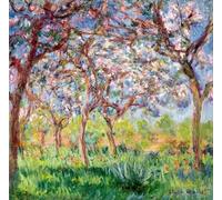 XcBAIHOUD Poster Image Affiche Artistique Toile Décorative Printemps à Giverny de Claude Monet Peinture Murale Pour les Décorations pour la Maison 60x90cm