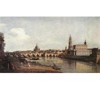 XcBAIHOUD Poster Image Affiche Artistique Toile Décorative Vue de Dresde depuis la rive droite par Bernardo Bellotto Peinture Murale Pour les Décorations pour la Maison 60x90cm