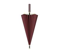 XCBVS Parapluie Droit, Parapluie À Long Manche De Couleur Unie, Parasol À 24 Baleines, Parapluie De Voyage Coupe-Vent Automatique,Rouge