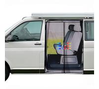 XCBYT Moustiquaire pour Porte arrière de Voiture, Compatible avec VW T5 T6, Fermeture éclair, moustiquaire de Voiture, Protection Solaire, Filet d'ombrage, magnétique, pour Le Camping, Les Voyages