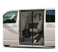 XCBYT Moustiquaire pour porte latérale de voiture, compatible avec VW T5 T6, fermeture éclair centrale, moustiquaire de voiture, protection solaire, porte latérale, aspiration magnétique, filet