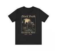 XCCT32er Black Death T-Shirt Medieval Goth Concert Rave T-Shirt Gift