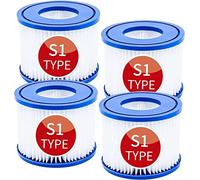 XCCYG Lot de 4 cartouches de filtre de piscine de type S1 compatibles avec filtre Intex Spa 11692, 29001E, PureSpa 28407E, filtre de pompe de jacuzzi, filtre de rechange pour piscine et spa (type S1)