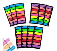 Xcdhemde 2000 Pièces Marque Page Adhésif, Annotation Livre Translucides, 10 Blocs Sticky Note Tabs pour marquer et surligner les Pages [3 Formes, 8 Couleurs] Écriture & Repositionnables
