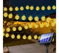 Xcdhemde Guirlande Solaire Exterieur -12m - 100 LED, Guirlande Lumineuse Exterieure Solaire - 8 modes - IP65 Étanche, pour Noël Mariage Fête Jardin Terrasse Cour - Lumière Chaude