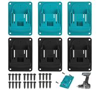 XCDMJ Lot de 6 porte-outils muraux pour Makita 18 V, outils électriques de perçage, avec 24 vis, porte-outils pour mur, atelier, garage, machine