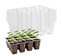 XCDMJ Plateaux de démarrage pour semis 120 cellules réutilisables, mini propagateur, kit de culture en serre, plateaux de culture pour plantes en serre d’intérieur en plastique, bacs de germination