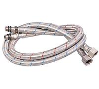 Xcel Home 2x M10 (10mm) x 1/2 BSP (500mm) Connecteurs de robinets flexibles | Tuyaux flexibles de remplacement pour chaudières, éviers et bassins | Tuyaux tressés en acier inoxydable sans plomb