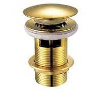 Xcel Home Bonde clic-clac dorée pour lavabo - Bouchon d'évier à fente - Laiton massif avec finition dorée polie - Ajustement universel G 3,6 cm BSP - Installation facile pour lavabos de salle de bain