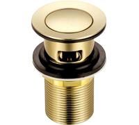 Xcel Home Bonde de lavabo clic-clac dorée | Remplacement idéal de remplacement rond en laiton | Norme britannique G 3,2 cm BSP | 1 pièce (Standard | Or brossé)