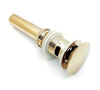 Xcel Home Bouchon de lavabo en Forme de dôme doré avec Tube détachable | Bouchon de Remplacement en Laiton pour bonde evier Salle de Bain | Raccordement Standard G 1 1/4" BSP | 1 pièce