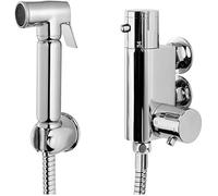 Xcel Home Kit de douche thermostatique en laiton chromé pour douche musulmane, bidet et solution hygiénique pour toilettes