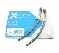 Xcel Home Lot de 2 raccords flexibles de rechange M12 x 15 mm WRAS pour robinet mitigeur monobloc 300 mm pour évier de cuisine et lavabo de salle de bain