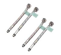 Xcel Home Lot de 4 raccords flexibles M10 x 1/2 (200 mm) | 10 longueurs | 2 paires de queues de tuyau flexibles BSP monobloc pour mitigeur de cuisine/lavabo | Acier inoxydable tressé