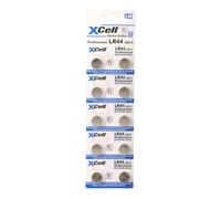 XCell 149309 Lot de 10 Piles Bouton alcalines LR44 pour Jouets/appareils médicaux/calculatrices, etc