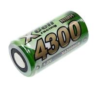 XCell Batterie X4300SCR Sub-C à Courant élevé (Tension 1,2 V, Hauteur 43 mm, Poids 77 g, Ø 23 mm, 4300 mAh, Batterie NI-MH, Rechargeable) 123409