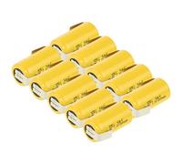 XCell Lot de 10 piles SUB-C 2000 mAh / 1,2 V / NiMH avec cosses à souder en Z Jaune