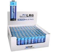Xcell Lot de 100 Piles alcalines 1,5 V Mignon