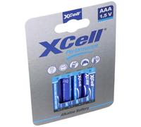 XCell Lot de 4 piles alcalines AAA LR03 sous blister 1,5 V