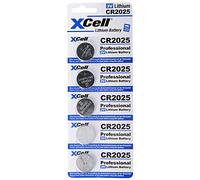 XCell Lot de 5 piles au lithium CR2025 3 V CR2025 dans un lot pratique de 5