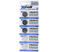 XCell Lot de 5 piles au lithium CR2032 3 V, CR2032 en lot pratique de 5