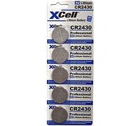 XCell Lot de 5 Piles Bouton au Lithium 2430 CR2430 3 V