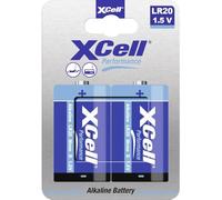 XCell Performance 136154 Pile alcaline LR20 Mono D (sous Blister en Carton, Performance optimale, Haute densité d'énergie, Longue durée de Vie)