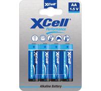 XCell Performance Piles alcalines LR6 Mignon AA (4 pièces sous blister)
