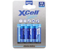XCell pile alcaline Mignon, AA, LR6, emballage écologique, 4 blisters